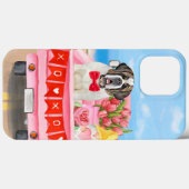 Sint Bernard Dog Valentijnsdag Truck Hearts Case-Mate iPhone Case (Achterkant (horizontaal))