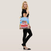 Sint Bernard Dog Valentijnsdag Truck Hearts Tote Bag (Op model)