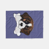 Sint-Bernard Fleece Deken (Voorkant (Horizontaal))