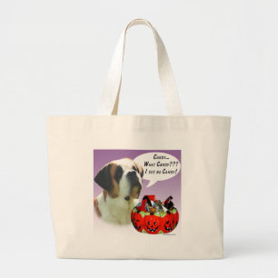 Sint Bernard Halloween Snoep Grote Tote Bag
