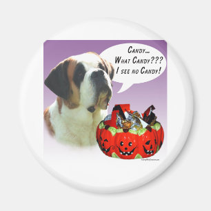 Sint Bernard Halloween Snoep Magneet