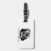Sint Bernard Happy Face Bagagelabel (Voorkant verticaal)