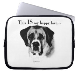 Sint Bernard Happy Face Laptop Sleeve