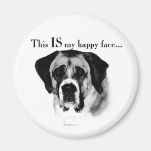 Sint Bernard Happy Face Magneet