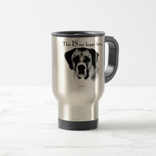 Sint Bernard Happy Face Reisbeker (Voorkant rechts)