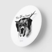 Sint Bernard Happy Face Ronde Klok (Hoek)