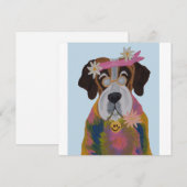 Sint Bernard Hippie Bedankkaart (Voorkant / Achterkant)