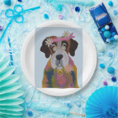 Sint Bernard Hippie Papieren Bordje (Feest)
