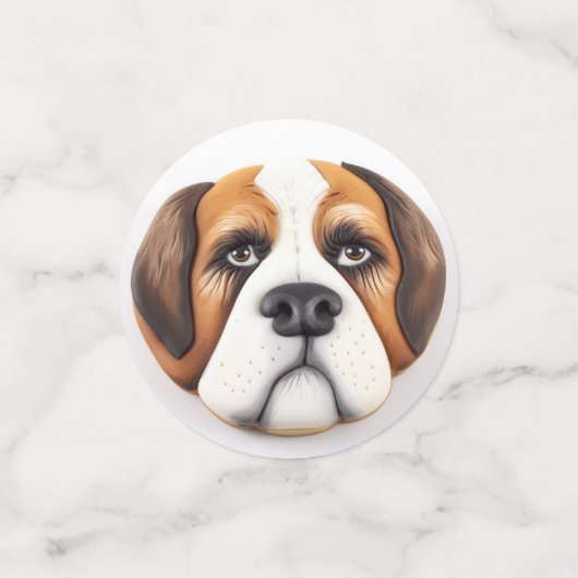 Sint Bernard Hond 3D geïnspireerd Confetti (Kleine voorkant)