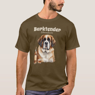 Sint Bernard Hond Barktender Buitengewoon T-shirt