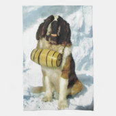 Sint-Bernard-hond, bergredding Theedoek (Verticaal)