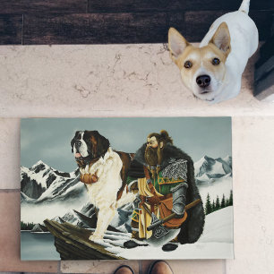 Sint Bernard Hond Dwerg Fantasie Deurmat