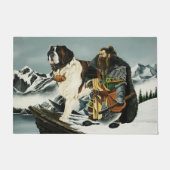 Sint Bernard Hond Dwerg Fantasie Deurmat (Voorkant)