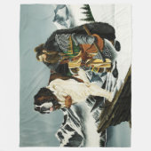 Sint Bernard Hond Dwerg Fantasie Fleece Deken (Voorkant)