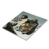 Sint Bernard Hond Dwerg Fantasie Tegeltje (Zijkant)