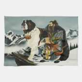 Sint Bernard Hond Dwerg Fantasie Theedoek (Horizontaal)