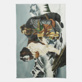 Sint Bernard Hond Dwerg Fantasie Theedoek (Verticaal)