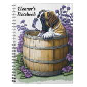 Sint Bernard Hond gepersonaliseerd Notitieboek (Voorkant)