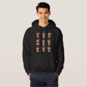SINT BERNARD Hond Gezichten Kerstman Kostuum Kerst Hoodie (Voorkant volledig)