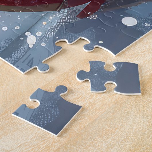 Sint Bernard Hond Kerstfeest Legpuzzel (Zijkant)