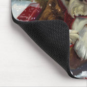 Sint Bernard Hond Kerstfeest Muismat (Hoek)