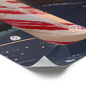 Sint Bernard Hond Kerstfeest Poster (Hoek)