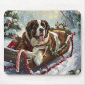 Sint-bernard-hond Kerstmis Festief Muismat (Voorkant)