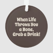 Sint Bernard Hond Pawty Dier Ornament (achterkant)