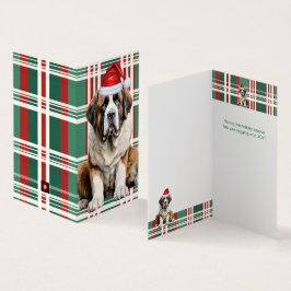 Sint Bernard Honden Kerstmis Plaid Kerstkaarten Kaart