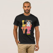 Sint Bernard houdt van schattige kleur T-shirt (Voorkant volledig)