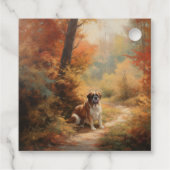 Sint Bernard in Herfst laat Herfst inspireren Bedankjes Labels (Achterkant)