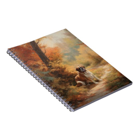 Sint Bernard in Herfst laat Herfst inspireren Notitieboek (Rechterzijde)