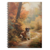 Sint Bernard in Herfst laat Herfst inspireren Notitieboek (Voorkant)