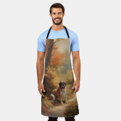 Sint Bernard in Herfst laat Herfst inspireren Schort (Gedragen)