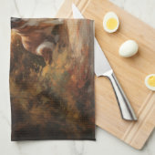 Sint Bernard in Herfst laat Herfst inspireren Theedoek (Quarter Fold)