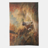 Sint Bernard in Herfst laat Herfst inspireren Theedoek (Verticaal)