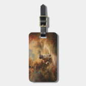 Sint-Bernard in herfstbladeren val inspireert Bagagelabel (Voorkant verticaal)