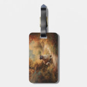 Sint-Bernard in herfstbladeren val inspireert Bagagelabel (Achterkant verticaal)