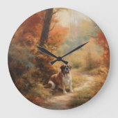 Sint-Bernard in herfstbladeren val inspireert Grote Klok (Voorkant)