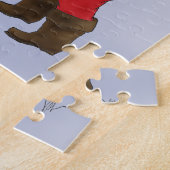 Sint Bernard Jowly kerstgroet Legpuzzel (Zijkant)