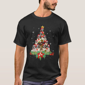Sint Bernard kerstboom Dog Eigenaar Gift T-shirt
