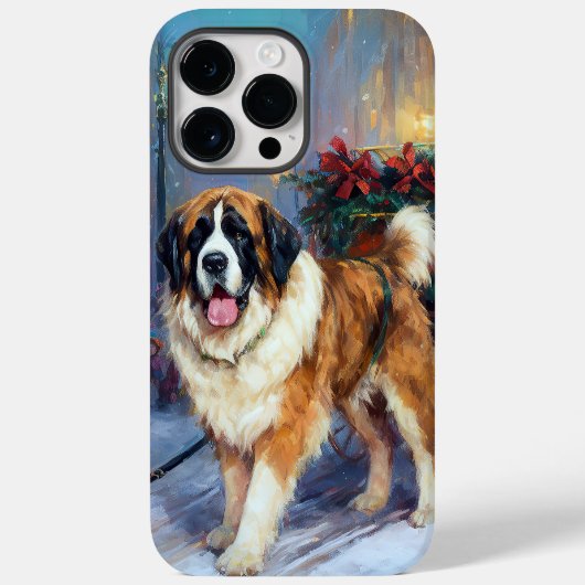 Sint-Bernard Kerstfeestseizoen Case-Mate iPhone Case (Achterkant)