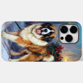 Sint-Bernard Kerstfeestseizoen Case-Mate iPhone Case (Achterkant (horizontaal))