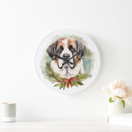 Sint Bernard Kerstkrans Feestelijke Pup Grote Klok (Huis)