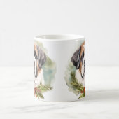 Sint Bernard Kerstkrans Feestelijke Pup Koffiemok (Center)