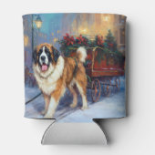 Sint Bernard Kerstmis Feestelijk Seizoen Blikjeskoeler (Achterkant)