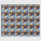 Sint Bernard Kerstmis Feestelijk Seizoen Cadeaupapier (Vlak)