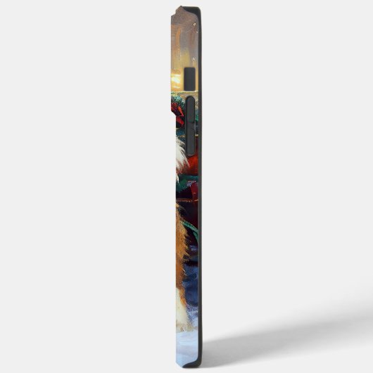 Sint Bernard Kerstmis Feestelijk Seizoen Case-Mate iPhone Case (Achterkant / Links)