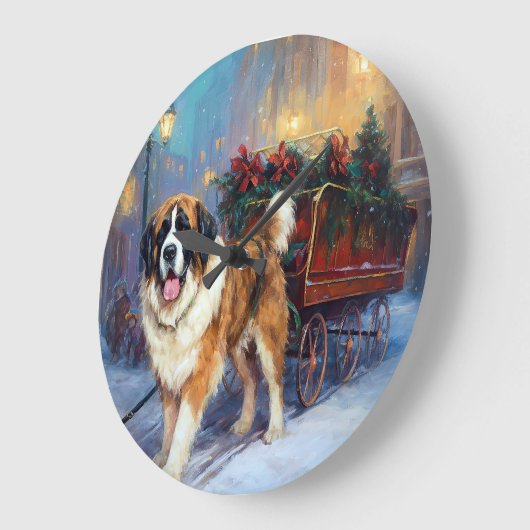 Sint Bernard Kerstmis Feestelijk Seizoen Grote Klok (Hoek)