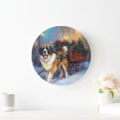 Sint Bernard Kerstmis Feestelijk Seizoen Grote Klok (Huis)